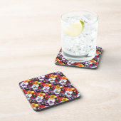 "Pansy #2 Tiled Pattern" Floral Onderzetter set (Rechterzijde)