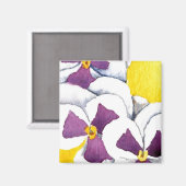 "Pansy #4" Floral Magnet (Voorkant / Achterkant)