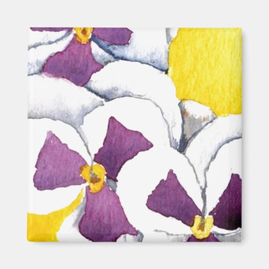"Pansy #4" Floral Magnet (Voorkant)