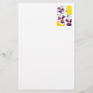 "Pansy #4" Floral Stationery Briefpapier