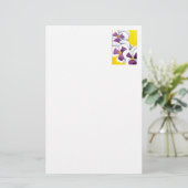 "Pansy #4" Floral Stationery Briefpapier (Staand voorkant)