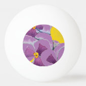 "Pansy #4 on paars" Floral Ping Pong Ball (Achterkant)