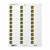 Pansy adreslabel etiket (Full Sheet)
