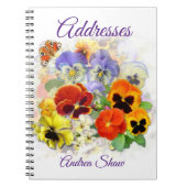 Pansy and Butterfly Address Book Notitieboek (Voorkant)