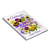 Pansy and Butterfly Address Book Notitieboek (Rechterzijde)