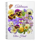 Pansy and Butterfly Address Book Notitieboek (Voorkant)