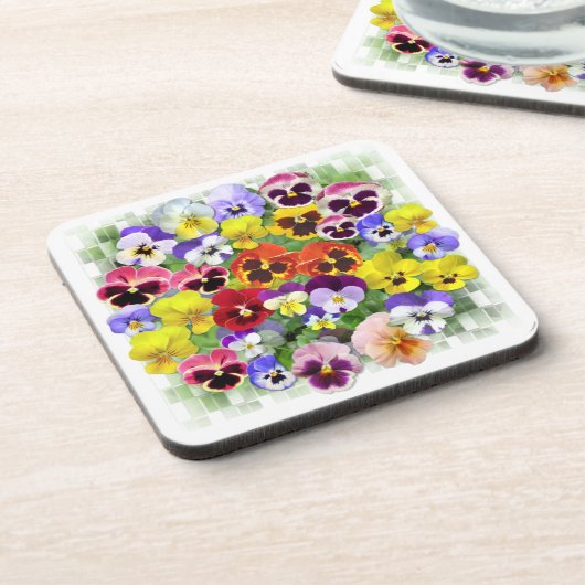 Pansy Arrangement Bier Onderzetter (Linkerzijde)