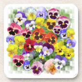 Pansy Arrangement Bier Onderzetter (Voorkant)