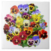 Pansy Arrangement Tegeltje (Voorkant)