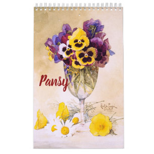 Pansy Art Calendar (11 x 7 inch) Kalender