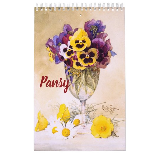 Pansy Art Calendar (11 x 7 inch) Kalender (Hoes)