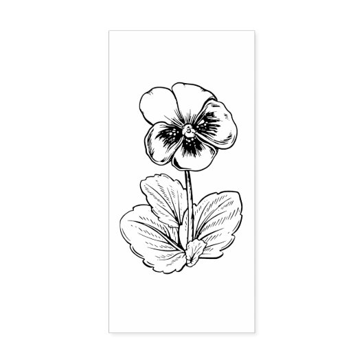  Pansy Art Stamp Rubberstempel (Afrduk)