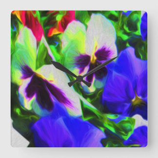 Pansy Art Wall klok