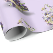 Pansy Basket on Paars Cadeaupapier (Rol Hoek)