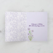 Pansy Basket voor 100e verjaardag Kaart (Binnen)