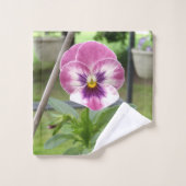 Pansy Bath Towels (Pink & Purple) Bad Handdoek (Wasdoekje)