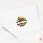 PANSY BEAUTY ADD JOUW TEKST RONDE STICKER (Envelop)