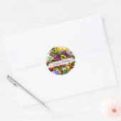 PANSY BEAUTY ADD JOUW TEKST RONDE STICKER (Envelop)