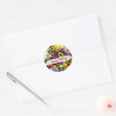 PANSY BEAUTY Birthday Greep Ronde Sticker (Envelop)