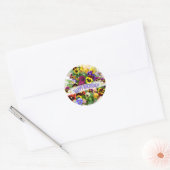 PANSY BEAUTY BIRTHDAY GREETING RONDE STICKER (Envelop)