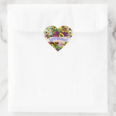 PANSY BEAUTY BIRTHDAY GREETTING HEART HART STICKER (Tas)
