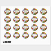 Pansy Beauty Custom Text Ronde Sticker (Vel)