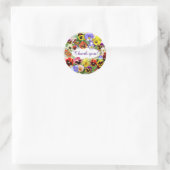 Pansy Beauty Dank u Ronde Sticker (Tas)