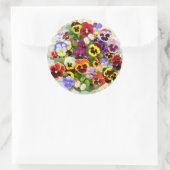 Pansy Beauty met Butterflies Ronde Sticker (Tas)