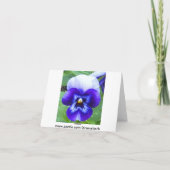 Pansy Bedankt Opmerking Kaart (Achterkant)