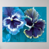 Pansy bestudeert fijnkunstbloem poster print (Voorkant)