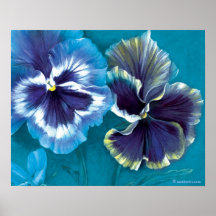 Pansy bestudeert fijnkunstbloem poster print