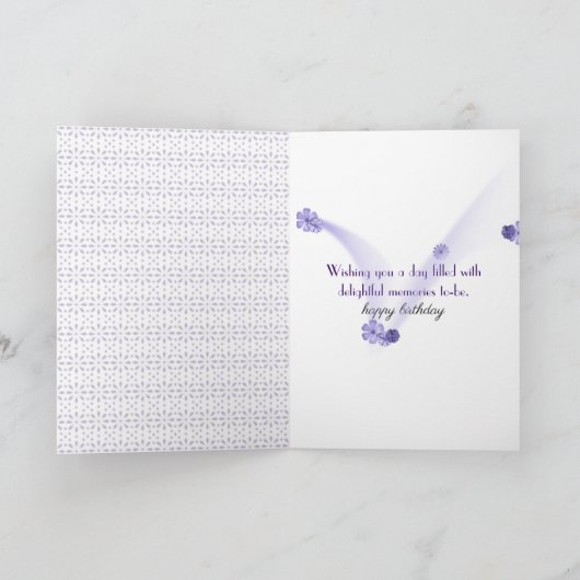 Pansy Birthday for Daughter Kaart (Binnen)