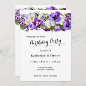 Pansy Birthday Kaart (Voorkant / Achterkant)