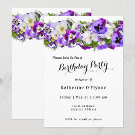 Pansy Birthday Kaart