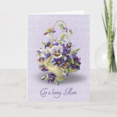 Pansy Birthday voor mam Kaart (Voorkant)