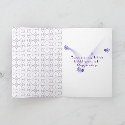 Pansy Birthday voor mam Kaart (Binnen)