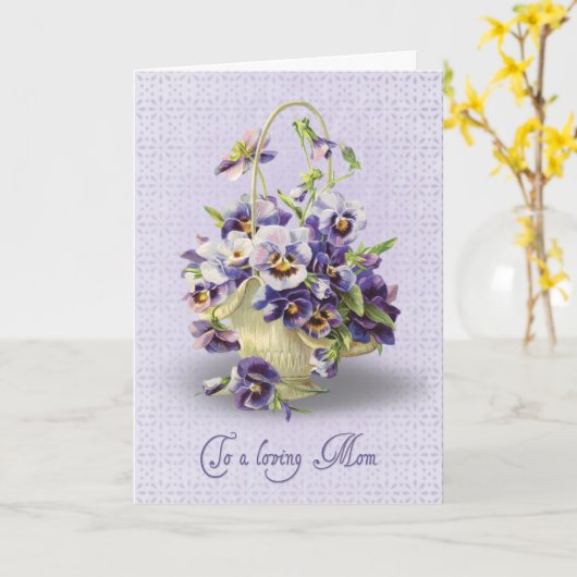 Pansy Birthday voor mam Kaart (Gele Bloem)