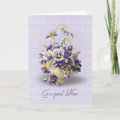 Pansy Birthday voor Niece Kaart (Voorkant)