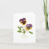 Pansy Blank Card Bedankkaart (Voorkant)