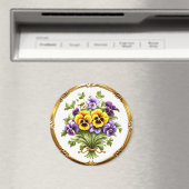  Pansy Bloem Boeket Magneet (Insitu (Vaatwasser))