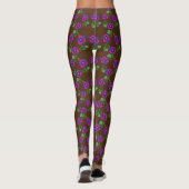 Pansy Bloem Mooie Bloemprint Leggings (Achterkant)