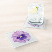 Pansy bloem waterverf Onderzetter (Schuin)