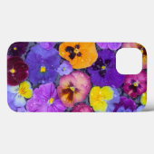 Pansy bloemen die drijven in een vogelbad met dauw Case-Mate iPhone case (Achterkant (horizontaal))