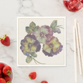 Pansy Bloemen Papieren Servetten | Elegante Tuin T