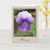 Pansy - Bloemen serie Kaart (Gele Bloem)