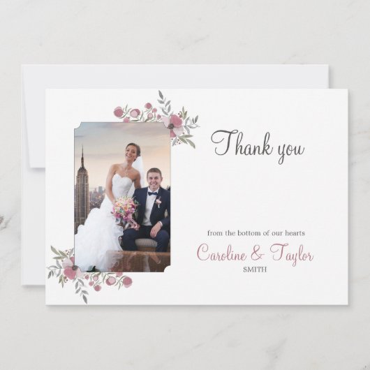 Pansy Blossom Dank je wel Bedankkaart (Voorkant)