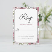 Pansy Blossom RSVP Card Kaartje (Staand voorkant)