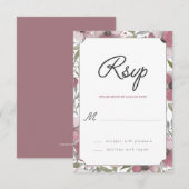 Pansy Blossom RSVP Card Kaartje (Voorkant / Achterkant)