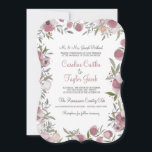 Pansy Blossom Wedding Invitation Kaart<br><div class="desc">Deze waterverf, florale, bruiloft uitnodiging heeft een wit centrum en is gehuld met platte en stoffige roos-gekleurde pansies. Ontworpen door: Freepik). () De kaart is gemakkelijk aan te passen aan de tekst, het lettertype, de tekenkleur en de keuze uit zes papiertypen.() Niet precies wat je zoekt? Al onze producten kunnen...</div>