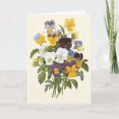 Pansy Bouquet bedankt Kaart (Voorkant)